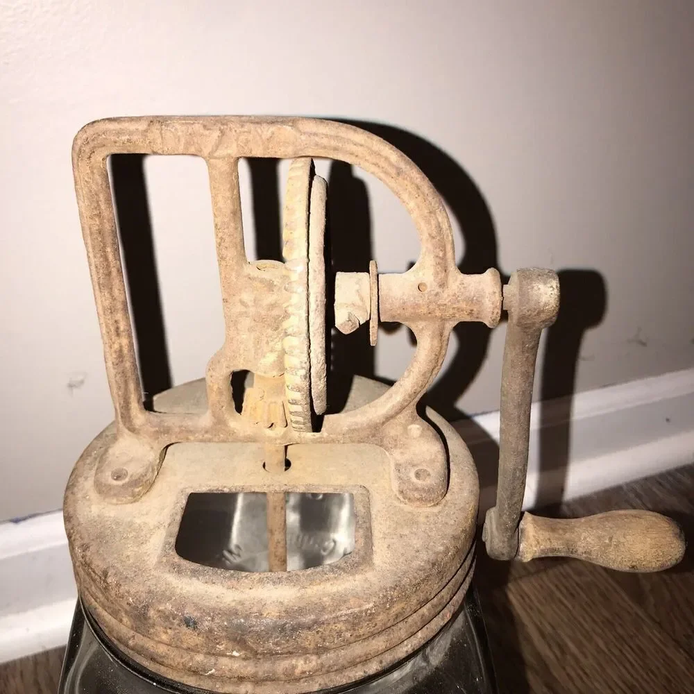 Rare Antique Vintage‎ Dazey No. 30 Glass 3 Quart Butter Churn Works
